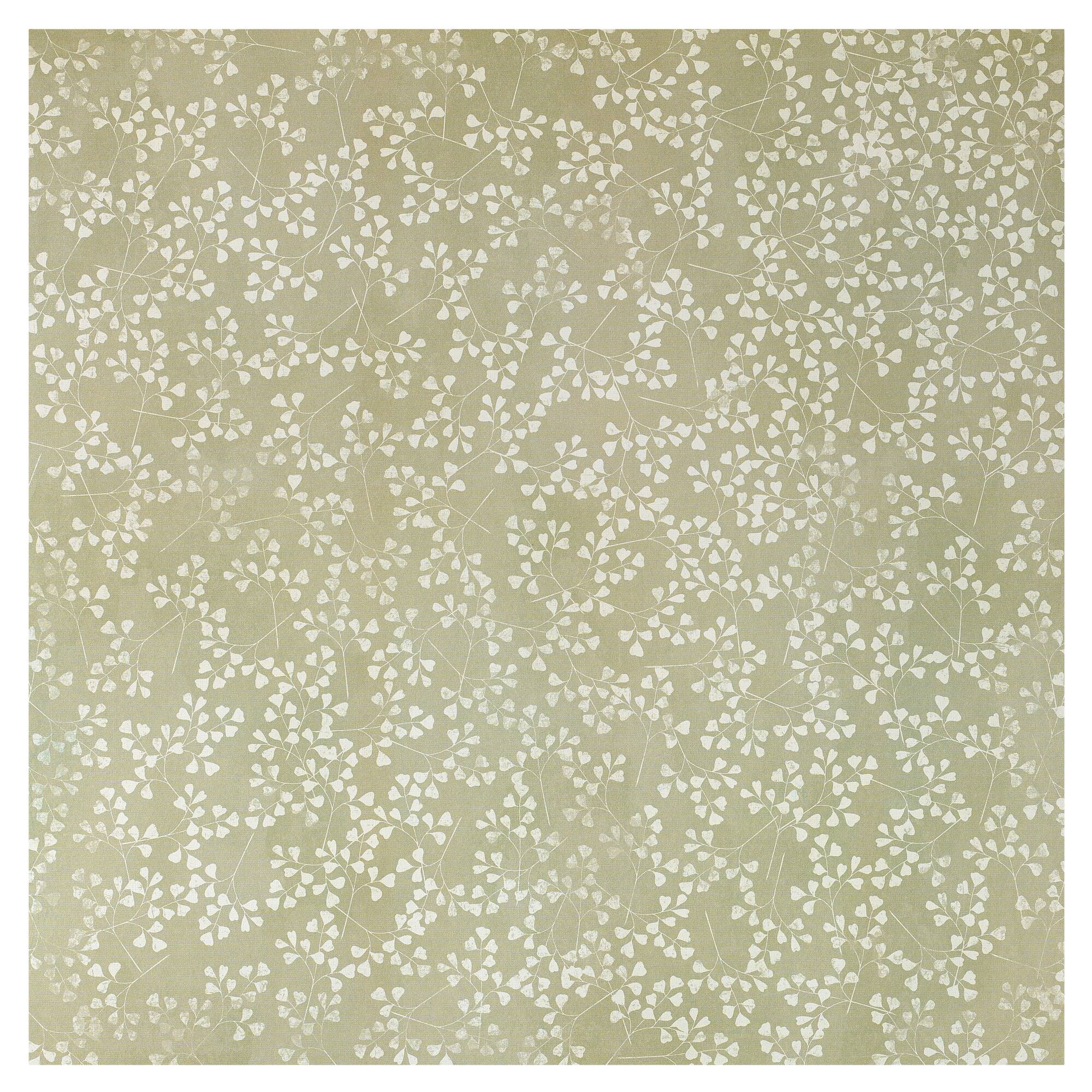 48 Pack: Ditsy Green Leaves Cardstock Paper by Recollections™, 12" x 12"